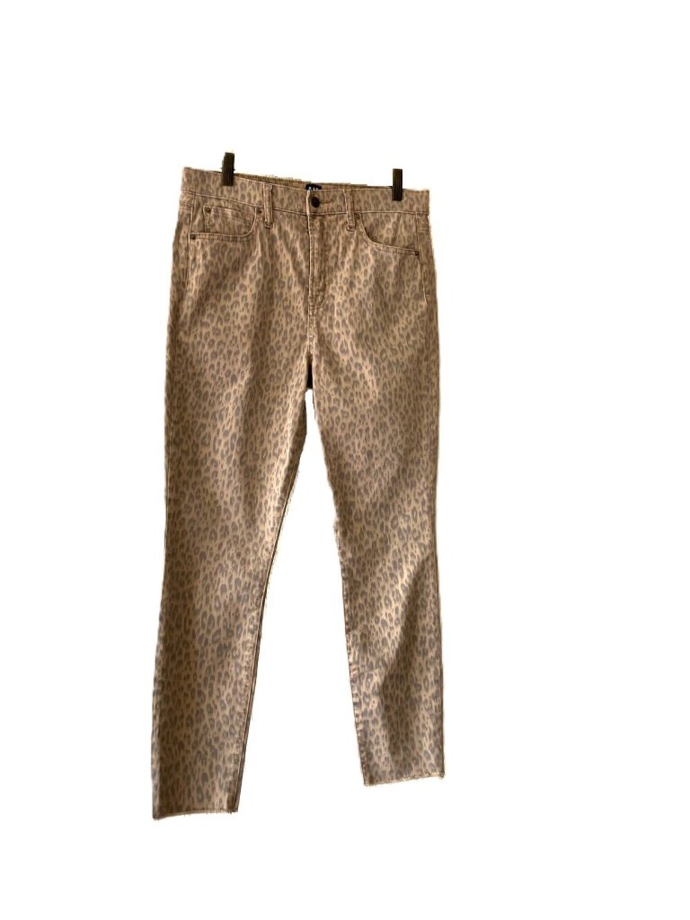 Gap 1969 True Skinny Jeans Women's 10 | Leopard Print | High Rise | Cropped Hem